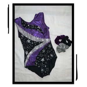Black and Purple Balera Kids Leotard - Girls M